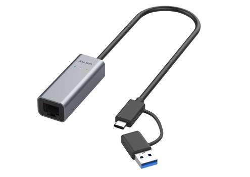 ALLNET USB 3.0 Typ-C&A Ethernet Adapter 2.5 Multi-Gigabit LAN ALL-NC-2.5G-USBC/ A  *ALLTRAVEL* (ALL-NC-2.5G-USBC_A)