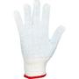 _ Tekstil handske, ABENA, 7, hvid, bomuld/polyester/PVC, med knopper