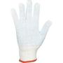 _ Tekstil handske, ABENA, 8, hvid, bomuld/polyester/PVC, med knopper