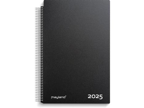 Mayland Aftalekalender A4 sort 2025 21x29,7cm 1dag/side 25 2200 00 (25220000)