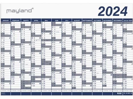 Mayland Kæmpekalender 13mdr PP 100x70cm 24 0651 00 (24065100)