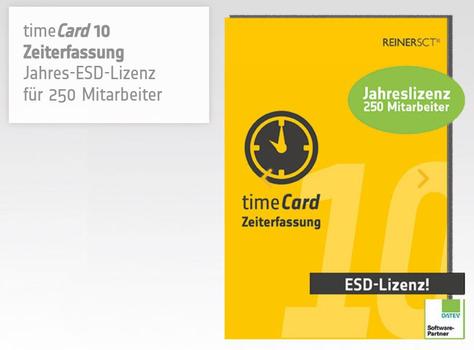 REINER SCT timeCard-Jahreslizenz 250 Mitarbeiter - ESD (2749651-306)