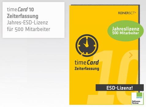 REINER SCT timeCard-Jahreslizenz 500 Mitarbeiter - ESD (2749651-307)