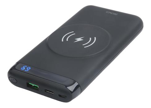 DELTACO Power bank 10 000 mAh, wireless, 1x USB-A, 1x USB-C PD, mag. (PB-Q1003)