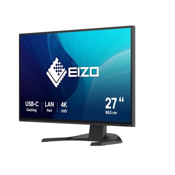 EIZO 27in Flexscan EV2740X UHD Black IPS USB-C Docking TCO 9 Black Halogen Free (EV2740X-BK)