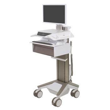 ERGOTRON Carefit™ pro electric lift cart, life pwd, 1 tall dwrs, che (C52-22B1-C)