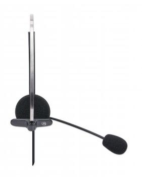 MANHATTAN MH Over-Ear Mono USB Headset, Bag (180498)