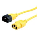 ROLINE Power Cable C14 to C13. Yellow. 0.8m  Factory Sealed