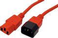 ROLINE Power Cable C14 to C13. Red. 0.8m  Factory Sealed (19.08.1525)