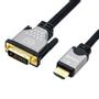 ROLINE Monitorkabel DVI - HDMI, Han-Han, dual link, , sort / sølv, 1,5 m