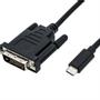 ROLINE Cableadapter USB C-DVI. M/M. Black. 2.0m 