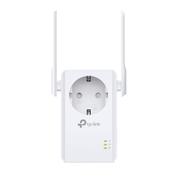 TP-LINK 300Mbps WLAN-N Wall Plugged Range Extender with Pass Through Atheros 2T2R 2.4GHz 802.11n/g/b Power on/off Repeater Button