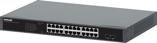 INTELLINET INT Network PoE Switch, 24-Port, 370W PoE Budget, 2 SFP Port (561907)