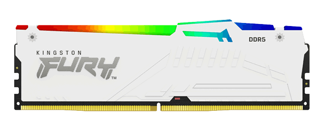 KINGSTON FURY Beast 64GB 6000MT/s DDR5 CL40 DIMM Kit of 4 White RGB XMP (KF560C40BWAK4-64)