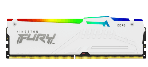 Kingston FURY Beast RGB - DDR5 - sett - 128 GB: 4 x 32 GB - DIMM 288-pin - 5200 MHz / PC5-41600 - ikke-bufret (KF552C40BWAK4-128)