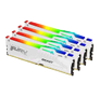 KINGSTON FURY Beast 64GB 5200MT/s DDR5 CL40 DIMM Kit of 4 White RGB XMP