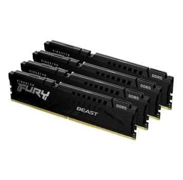 KINGSTON FURY Beast 128GB 5600MT/s DDR5 CL40 DIMM Kit of 4 Black XMP (KF556C40BBK4-128)