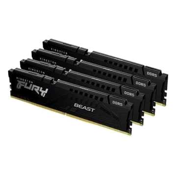 Kingston FURY Beast 128GB 5600MHz DDR5 (4x 32GB) CL40-40-40,  1.25V, Intel XMP (KF556C40BBK4-128)