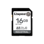 KINGSTON 16GB SDHC Industrial C10 -40C to 85C UHS-I U3 V30 A1 pSLC NS