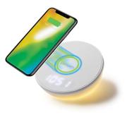 4smarts Wireless Charger VoltBeam N8, 15 W, clock, LED, wh