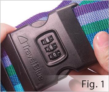 Travel Blue Security Strap 5 cm x 200 cm, Code lock + name tag (47)