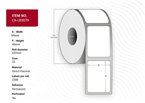 CAPTURE Label 60 x 40, Core 25, (CA-LB3079)