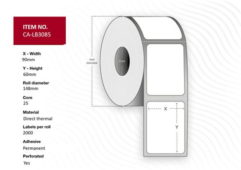 CAPTURE Label 90x60, Core 25,  (CA-LB3085)