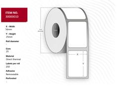 CAPTURE Label 56x25 - Core 25. White. 