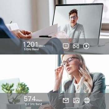 TP-LINK AX1800 High Gain Dual Band Wi-Fi 6 USB Adapter 1201Mbps at 5GHz + 574Mbps at 2.4GHz High Gain External Antennas USB 3.0 (ARCHER TX20UH)