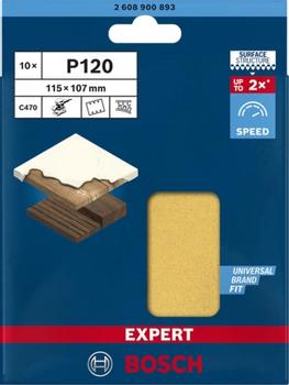 BOSCH Sanding Pad C470, 115x107 K120,10x (2608900893)