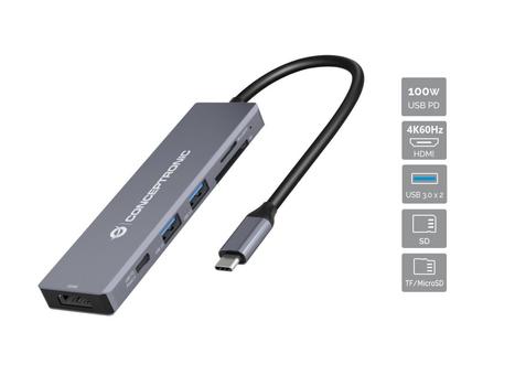 CONCEPTRONIC DONN23G 6-in-1 Dockingstaiton (DONN23G)