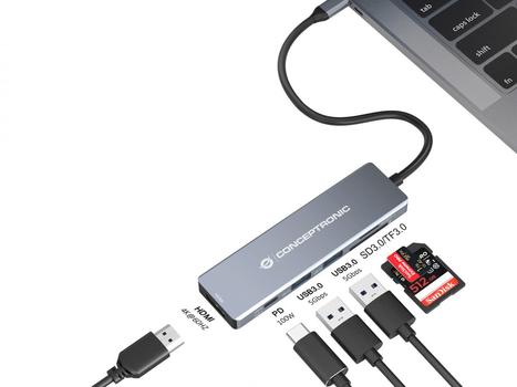 CONCEPTRONIC DONN23G 6-in-1 Dockingstaiton (DONN23G)