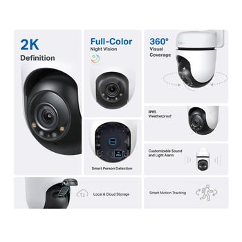 TP-LINK Outdoor Pan/Tilt Security WiFi Camera 2K Resolution-With The Resolution of 2304x1296px (TAPO C510W)
