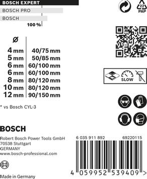 Bosch CYL-9 MC Drill Bit Set 4pcs EXPERT (2608900645)