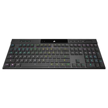 CORSAIR K100 RGB AIR Wireless Ultra-Thin Mechanical Gaming Keyboard, Cherry ULP Tactile - schwarz, D (CH-913A01U-DE)