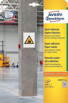 AVERY Self-Adhesive Label Rectangle  (L7871-20)