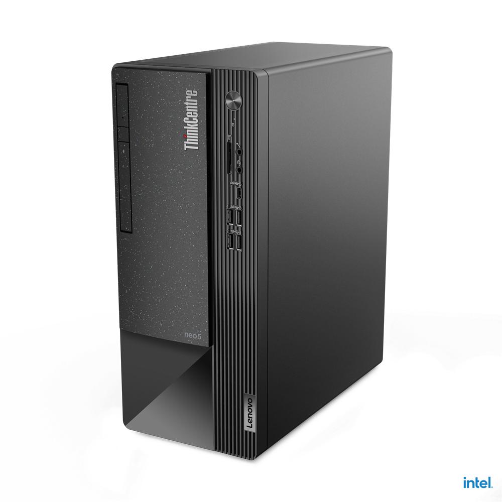 Lenovo ThinkCentre neo 50t Intel® Core™ i5 i5-12400 8 GB DDR4-SDRAM 512 GB SSD Windows 11 Pro Tower PC Schwarz