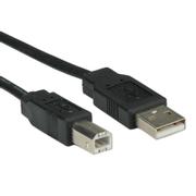 ROLINE USB2.0 Flat Cable. A-B. M/M. Black. 1.8m 