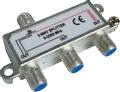 QNECT Antenna TV-splitter F-connector ClassA 1-in/3-out