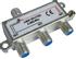 QNECT Antenna TV-splitter F-connector ClassA 1-in/ 3-out