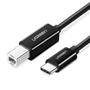UGREEN USB-C to USB-B 2.0 Printer cable 1m - Black
