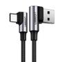 UGREEN Angled USB-A to USB-C Cable 3A, 0.5m - Grey