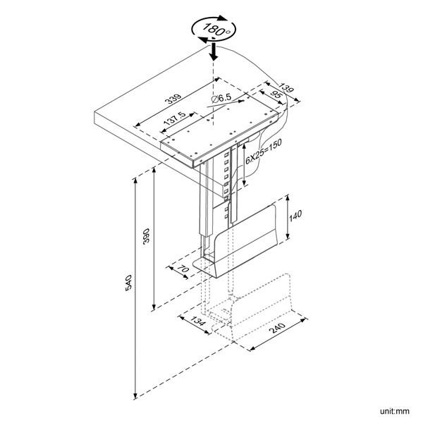 ROLINE PC Holder  extendable  with