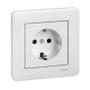 SCHNEIDER Exxact Vägguttag 1-vägs jord skr BP Vit