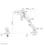 Neomounts by Newstar Desk Mount 1 Ultra Wide Curved screen top fix clamp & grommet (DS70PLUS-450BL1)