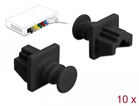 DELOCK Dust Cover for RJ45 jack 10 pieces black (86176)
