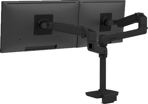 ERGOTRON LX Desk Dual Stacking Arm Low Profile MBK (45-610-224)