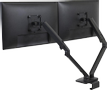 ERGOTRON MXV desk dual monitor arm with under mount clamp,matte black