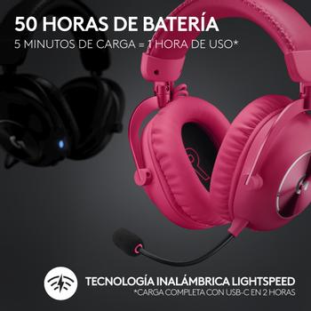 LOGITECH HEADSET PRO X 2 LIGHTSPEED WRLS MAGENTA 2.4GHZ N/A EMEA28-935 ACCS (981-001275)