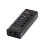 ROLINE USB3.2 Gen1 Hub, 5x (4x+ 1x QC), with On/Of, f Switch